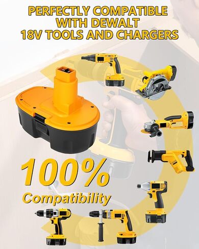 HOCHSTERN Upgraded 4.5Ah Replacement for Dewalt 18V Battery DC9098 DC9099 DC9096 Compatible with Dewalt 18V XRP Battery Compatible with Dewalt 18 Volt Batteries Cordless Power Tools 2-Pack in Saudi Arabia