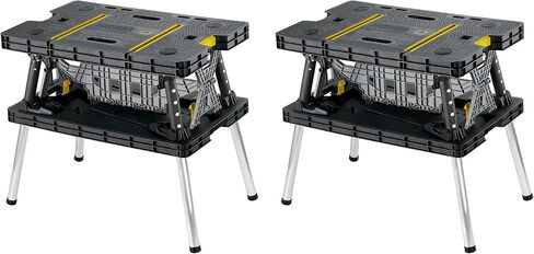 Keter Folding Work Table, Portable Workbench w/ 12" Clamps for Garage/Wood Shop in Saudi Arabia
