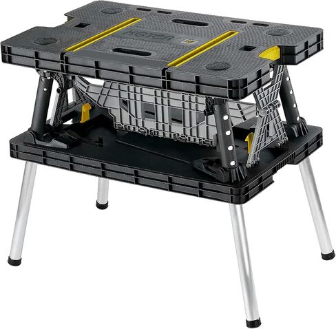 Keter Folding Work Table, Portable Workbench w/ 12" Clamps for Garage/Wood Shop in Saudi Arabia