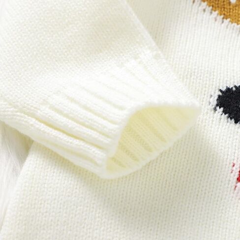 Ayalinggo Newborn Baby Girl Boy Christmas Sweater Cute Santa Reindeer Long Sleeve Romper Antle Knit Fall Winter Outfit in Saudi Arabia