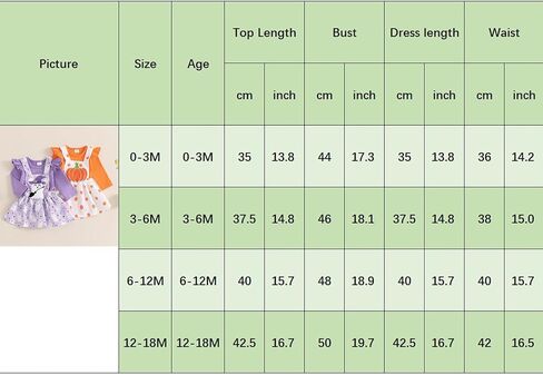 Baby Girl Halloween Outfit Ruffle Long Sleeve Ribbed Romper Ghost/Pumpkin/Witch Print Suspender Skirt Sets 0 3 6 12 18 Months in Kuwait