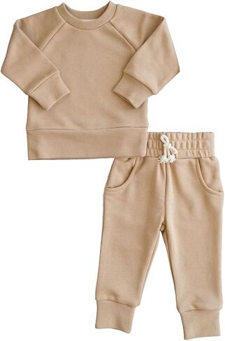 Fall Outfits for Kids and Toddler | Long Sleeve Top and Long Pants Set Baby Sweatsuits in Saudi Arabia
