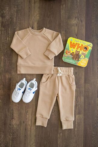 Fall Outfits for Kids and Toddler | Long Sleeve Top and Long Pants Set Baby Sweatsuits in Saudi Arabia