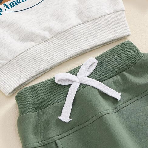 ملابس للأطفال الصغار في الخريف والشتاء، سويت شيرت بياقة دائرية، سروال رياضي غير رسمي مكون من قطعتين، بدلة رياضية in Kuwait