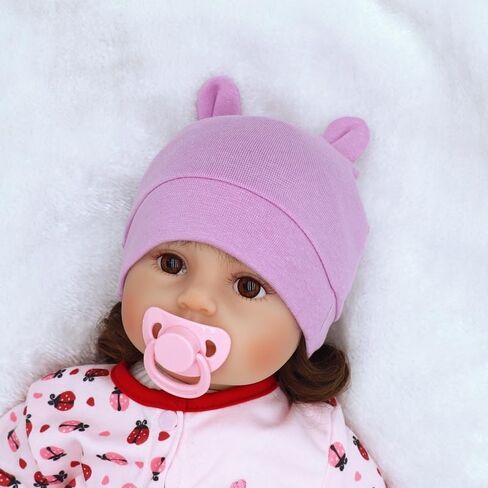 Newborn Baby Hat Infant Beanie Hat 2 Pack Cotton Newborn Hospital Nursing Hats for Boys Girls Unisex 0-6 Months in Saudi Arabia