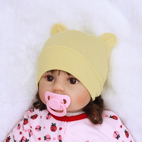 Newborn Baby Hat Infant Beanie Hat 2 Pack Cotton Newborn Hospital Nursing Hats for Boys Girls Unisex 0-6 Months in Saudi Arabia