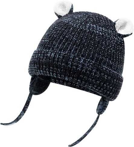Duoyeree Cozy Baby Beanie with Earflaps and Fleece Lining - Winter Hat for Baby Boys & Girls in Kuwait