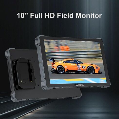 شاشة لمس FEELWORLD T10 مقاس 10.1 بوصة، كاميرا DSLR، شاشة مراقبة ميدانية 1920X1200 IPS لوحة تيار متردد مع مجموعة تثبيت الطاقة الخارجية NP-F، مدخلات/مخرجات HDMI 4K in Kuwait