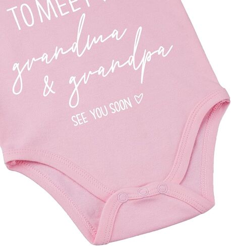 I Can't Wait To Meet You Grandma & Grandpa Baby Bodysuit Pregnancy Announcement for Grandparents Baby Bodysuit in Saudi Arabia