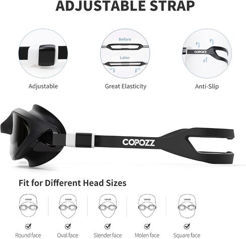 COPOZZ Swimming Goggles Men Women, Youth Swim Goggles Anti-fog Lenses Anti Uv No Leaking Adult Teenagers Pool Water Glasses in Saudi Arabia