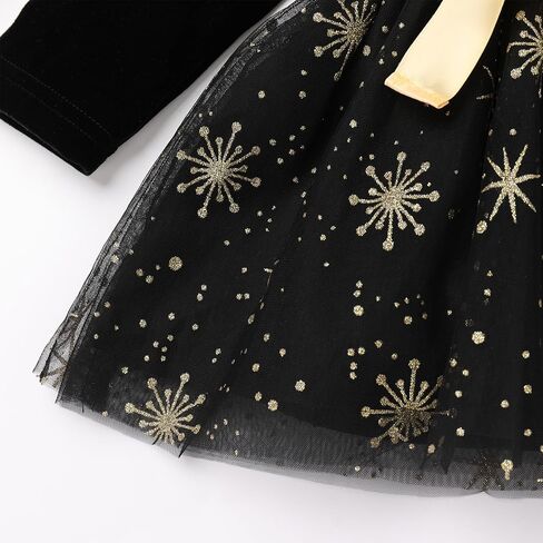 Toddler Smocked Velvet Tulle Tutu Long Sleeve Shiny Sequins My First Christmas Baby Girl Outfits Infant Wedding Dress in Saudi Arabia