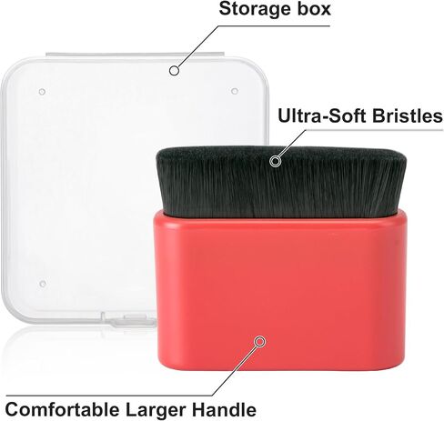 Tire Shine Applicator Brush - Large Automotive Tire Dressing Applicator Brush,Vegan Tire Shine Brush with Protective Box for Auto Detailing Cleaning Service,Bigger Size (Black-M) in Saudi Arabia