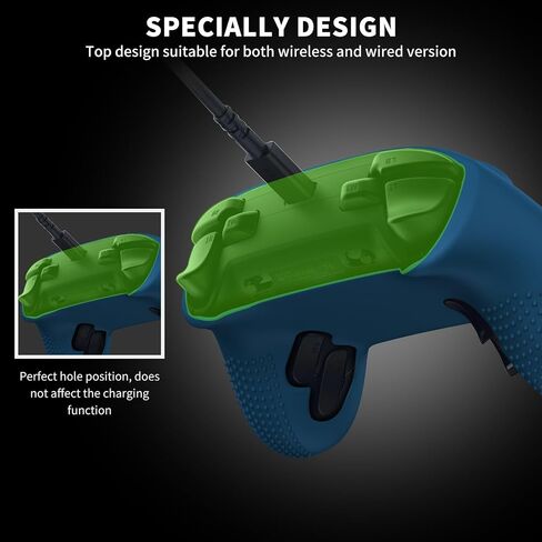 Silicone Grip Skin for Razer Wolverine V3 Gaming Controller,Grip Protective Cover Compatible with Razer Wolverine V3 Pro Wireless Gaming Controller,Gaming Controller Skin with Lanyard (DEEP Blue) in Saudi Arabia