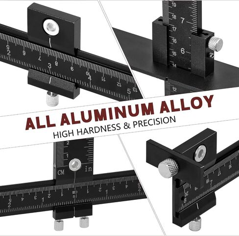 Cabinet Handle Jig, Aluminum Alloy Cabinet Handle Template Tool - Fast & Accurate with Automatic Center Punch Cabinet Doors Jig for Handles and Pulls on Drawers/Cabinets in Saudi Arabia