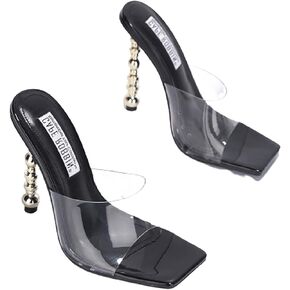 Cape Robbin High Heel Open Toe Slip On Mule Slide Sandals For Women