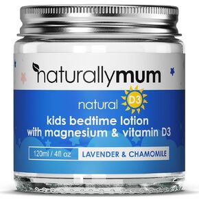 Kids Magnesium Bedtime Lotion with Vitamin D | Support for Sleep, Heart, Bone, Nerve, Gut and Muscle Health | Alternative to Melatonin | Unscented 4.2 fl oz