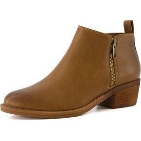 CUSHIONAIRE Women's Taco Ankle Boot – Memory Foam Comfort, Side Zipper, Vegan Suede, Casual Ankle Boots for Women, Wide Widths Available