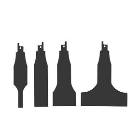 Reciprocating Saw Scraper, 4PCS Reciprocating Saw Blades Set Scraping Tool Attachment for Reciprocating Saws, for Home Tile Cleaning Floor Cleaning Wall Putty Removal