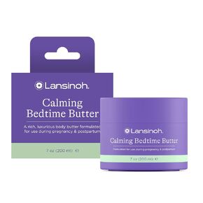 Lansinoh Magnesium Bedtime Butter Body Lotion for Pregnant Moms, Calm Magnesium Lotion for Aching Muscles, Lotion for Women & Soothing Massage Sleep Aid, Promote Relaxation, Help Ease Cramps, 7 oz.