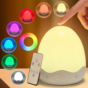 Baby Night Light for Baby Nursery, 10 Brightness Egg Light for Nursery Toddler Night Light for Kids, Remote+Touch Baby Night Lights for Nursery Night Light Lamp, 3600mAh Rechargeable Egg Night Light