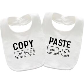 Baby Twins Bibs Copy Paste Newborn Baby Bibs Cute Unisex Bibs Set Toddler Baby Boy Girl Bibs in Saudi Arabia