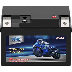 TPE Lithium DLF4L-BS,12V 3AH 350CCA Motorcycle Battery Powersport Battery for ATV, Jet Ski, Scooter, PWC & More