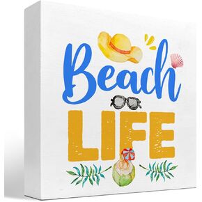 z-crange Summer Desk Decor,Here Comes The Sun Inspirational Wood Box Sign Decor Desk Sign,Farmhouse Rustic Sunshine Wooden Box Block Sign for Home Office Shelf Table Decor Decorations