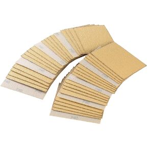 CowboyBOB 40 PCS 1/4 Sheet Gold Sandpaper Sheets 220 Grit 4.5" x 5.5" Size Hook and Loop Backing Sandpaper for Palm Sander Sanding Sheets for Automotive,Woodworking