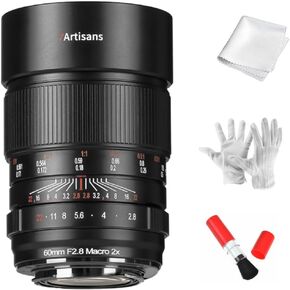 7ARTISANS 60mm F2.8 2X Macro Large Aperture Full Frame Manual Focus Lens, 2:1 Magnification Ratio, Compatible for Sony E Mount Camera A7RII A7RIII A7RV A7RIV A7IV A7S A7SIII A7c A9 A9II FX3