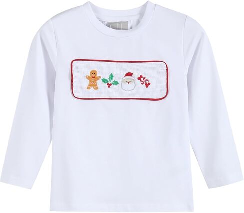 Lil cactus Boys Christmas Smocked or Applique Shirt and Pants Set in Kuwait