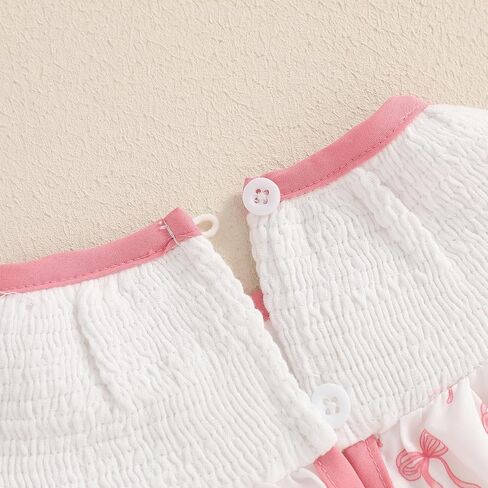 Newborn Baby Girl Romper Mamas Mini Bow Plaid Print Puff Sleeve Smocked Bubble Romper Jumpsuit Bodysuit Clothes in Saudi Arabia