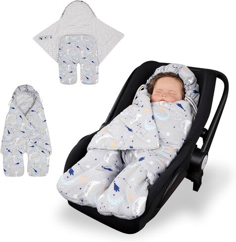 Baby Car Seat Blanket, Winter Car Seat Covers for Babies, Warm Carseat Swaddle Blankets, Thicken Stroller Sleeping Bunting Bag for Infants Boy & Girl in Saudi Arabia