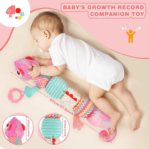 Baby Musical Caterpillar Toy, Luckit Baby Sensory Toy Stuffed Animal Toy Soft Plush Toy with Multi-Sensory Crinkle, Rattle & Textures for Babies 0-3-6-12 Month Newborn Boy Girl Christmas Birthday Gift in Saudi Arabia