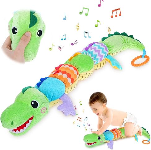 Baby Musical Caterpillar Toy, Luckit Baby Sensory Toy Stuffed Animal Toy Soft Plush Toy with Multi-Sensory Crinkle, Rattle & Textures for Babies 0-3-6-12 Month Newborn Boy Girl Christmas Birthday Gift in Saudi Arabia
