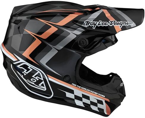 Troy Lee Designs SE4 Polyacrylite Mono Adult Motocross Helmet W/MIPS - وجه كامل للطرق الوعرة للدراجات النارية والدراجات الترابية ATV Powersports خوذة سباق رياضية مزدوجة - للرجال والنساء للجنسين (أسود، LG) in Saudi Arabia