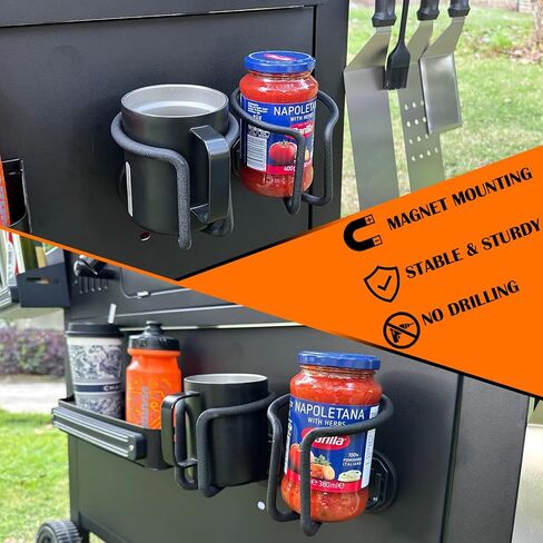 Magnetic Cup Holder Heavy Duty, 2 Pack Strong Magnetic Drink Holder, Magnetic Mount Water Bottle Holders, Vertical Cup Holder for Tractor Truck Forklifts Mower Boat on Metal Surface in Saudi Arabia