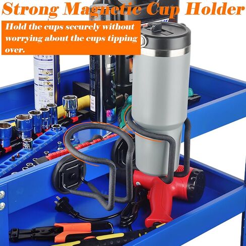 Magnetic Cup Holder Heavy Duty, 2 Pack Strong Magnetic Drink Holder, Magnetic Mount Water Bottle Holders, Vertical Cup Holder for Tractor Truck Forklifts Mower Boat on Metal Surface in Saudi Arabia