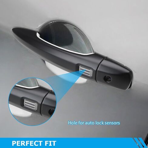 Exterior Door Handle Cover Compatible for Nissan Pathfinder 2022 2023 2024 Accessories Door Handle Protector Trim with 4 Holes for Auto Lock Sensors in Saudi Arabia