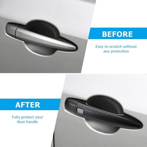 Exterior Door Handle Cover Compatible for Nissan Pathfinder 2022 2023 2024 Accessories Door Handle Protector Trim with 4 Holes for Auto Lock Sensors in Saudi Arabia