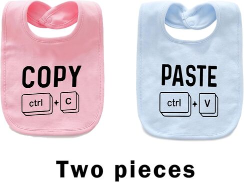 Baby Twins Bibs Copy Paste Newborn Baby Bibs Cute Unisex Bibs Set Toddler Baby Boy Girl Bibs in Kuwait