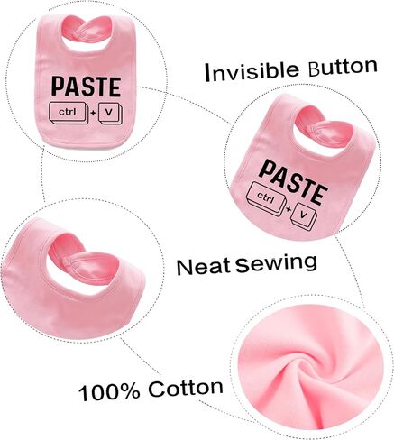 Baby Twins Bibs Copy Paste Newborn Baby Bibs Cute Unisex Bibs Set Toddler Baby Boy Girl Bibs in Kuwait