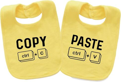Baby Twins Bibs Copy Paste Newborn Baby Bibs Cute Unisex Bibs Set Toddler Baby Boy Girl Bibs in Kuwait