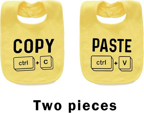 Baby Twins Bibs Copy Paste Newborn Baby Bibs Cute Unisex Bibs Set Toddler Baby Boy Girl Bibs in Kuwait