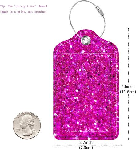 Luggage Tags for Suitcase,2 Pack Never a Failure Luggage Tag with Privacy Flap,Name ID Label and Metal Loop for Women Men Girls Baggage Bag Backpack Instrument in Kuwait