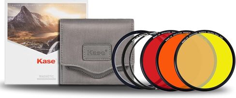 Kase Wolverine Revolution Black & White Filter Kit Magnetic Shockproof Tempered Optical Glass Yellow #8, Orange #21, Red #25 & Case (82mm) in Saudi Arabia
