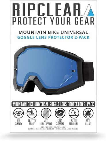 RIPCLEAR For 100% Armega Goggle Lens Protectors (Trash Reducing Tear Off Alternative), Military Grade Crystal Clear Scratch Protector 2-Pack in Saudi Arabia