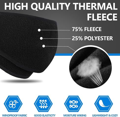 Jeyiour 8 Pcs Fleece Ear Warmers Winter Headband with Neck Warmers Gaiter Ear Muff Neck Scarf for Women Men Cycling Skiing in Saudi Arabia