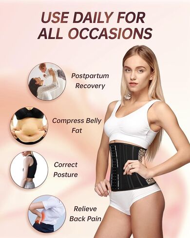 Waist Trainer for Women Lower Belly Fat - Breathable Long Torso Corset Shapewear for Tummy Control, Working out, Postpartum in Saudi Arabia
