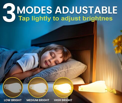 MD TEAM Lying Flat Duck Night Light-LED Squishy Duck Lamp,Adjustable Brightness,30-Minute Timer-Phone Stand for Nursery,Cute Light Up Duck,Funny Gifts for Duck Lovers, Weird Stuff Gift Idea Cute Lamp in Saudi Arabia