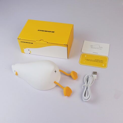 MD TEAM Lying Flat Duck Night Light-LED Squishy Duck Lamp,Adjustable Brightness,30-Minute Timer-Phone Stand for Nursery,Cute Light Up Duck,Funny Gifts for Duck Lovers, Weird Stuff Gift Idea Cute Lamp in Saudi Arabia